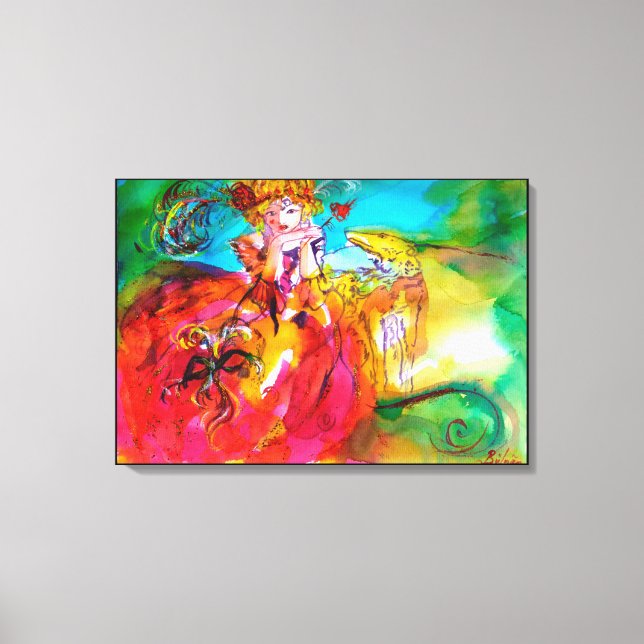 Impressão Em Tela MIRANDOLINA/Máscaras de Carnaval Veneza (Frente)