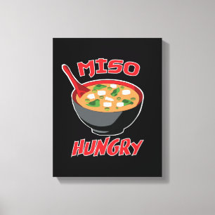 Impressão Em Tela Miso Hungry Funny Comida Kawaii