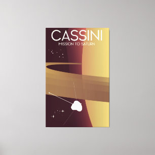 Impressão Em Tela Missão Cassini a Saturno