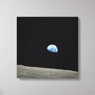Impressão Em Tela Missão Earthrise da lua da NASA de Apollo 8