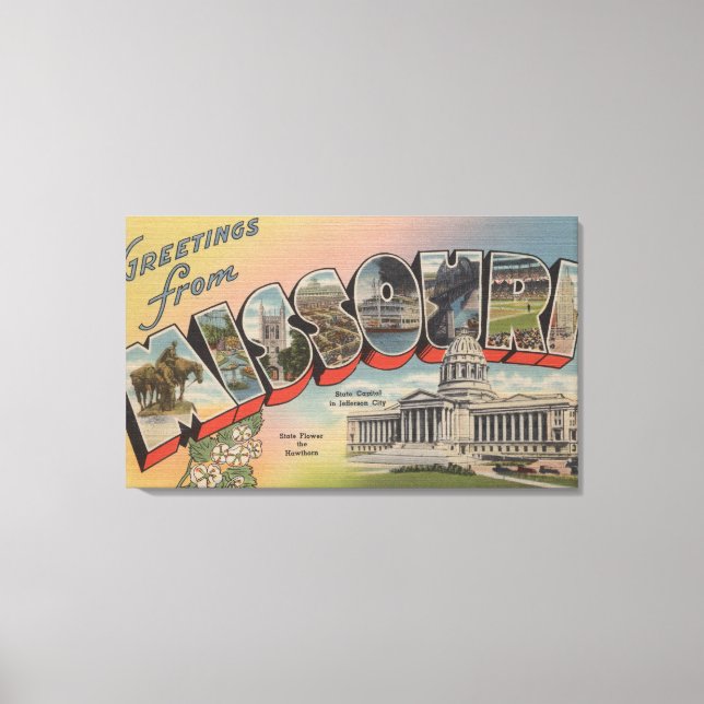 Impressão Em Tela Missouri (Capital Estatal/Flor) (Frente)