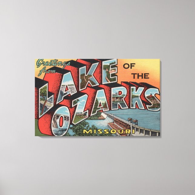 Impressão Em Tela Missouri - Lago dos Ozarks (Frente)