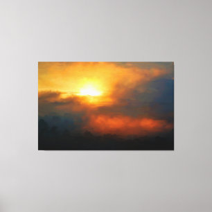 Impressão Em Tela Mister Dawn Sunrise Petrolífera Em Arte De Parede 