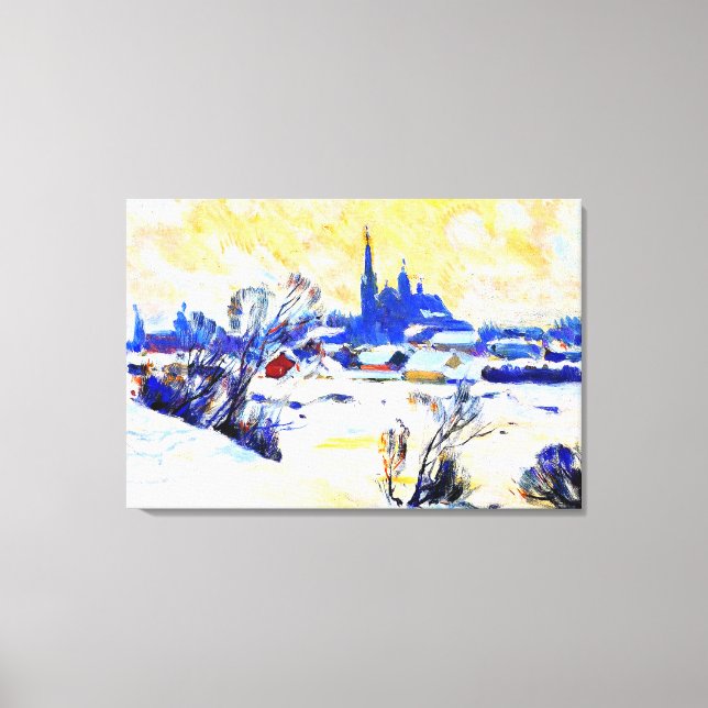 Impressão Em Tela Misty Day in Winter, Baie-Santo-Paul (Frente)