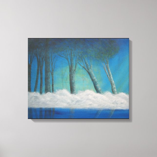 Impressão Em Tela Misty Forest Blue Refletions (Frente)