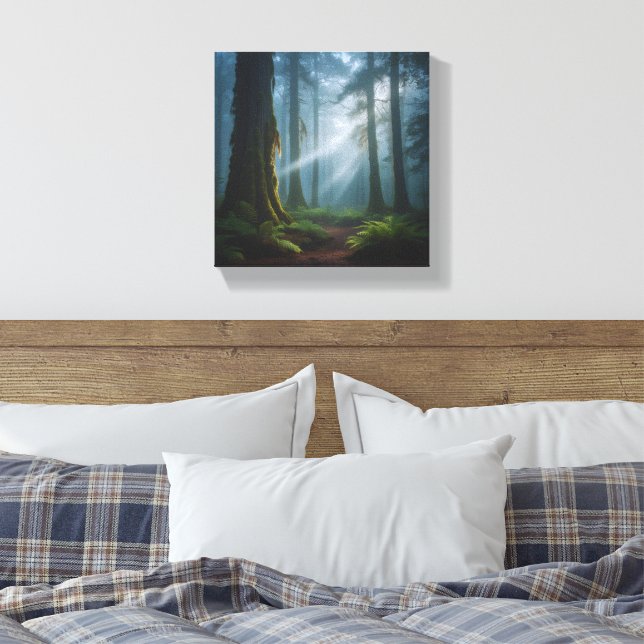 Impressão Em Tela Misty Forest Magic (Insitu(Quarto))