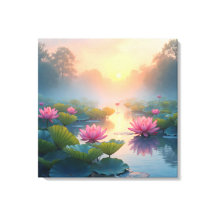 Misty Lotus Pond no Dawn