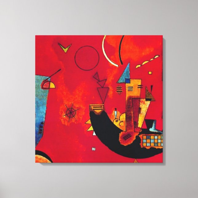 Impressão Em Tela Mit und Gegen, 1929 por Wassily Kandinsky (Frente)