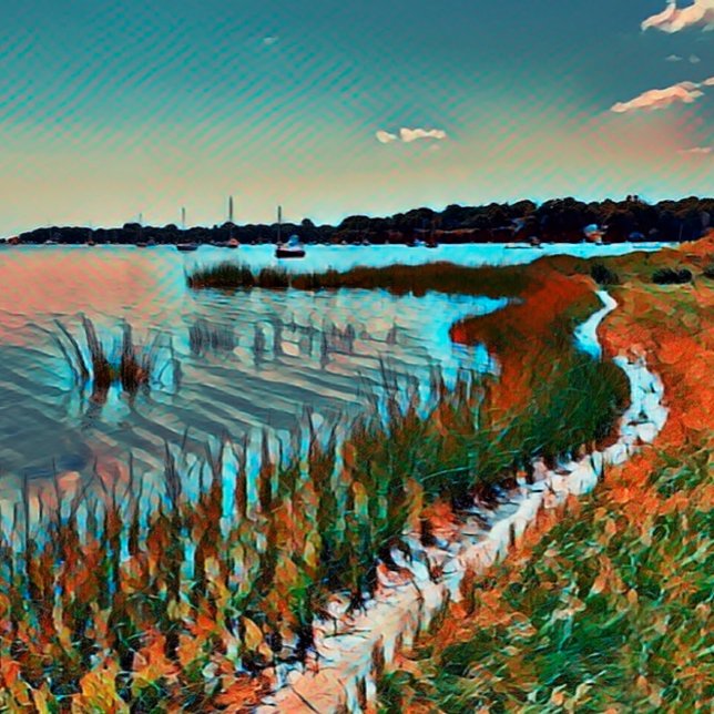 Impressão Em Tela Mod Colour Cape Cod Bay Ocean Caminho Oceânico (Criador carregado)