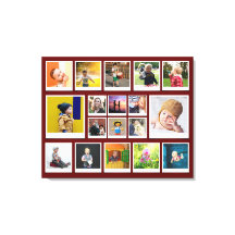 Modelo 18 Colagem de Fotos Vermelho Moderno de Ten