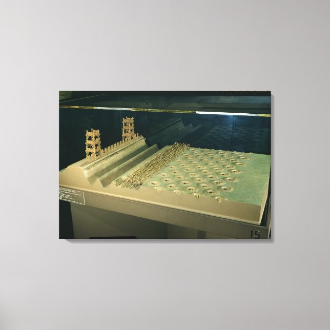 Impressão Em Tela Modelo das defesas de César na Alésia (Frente)