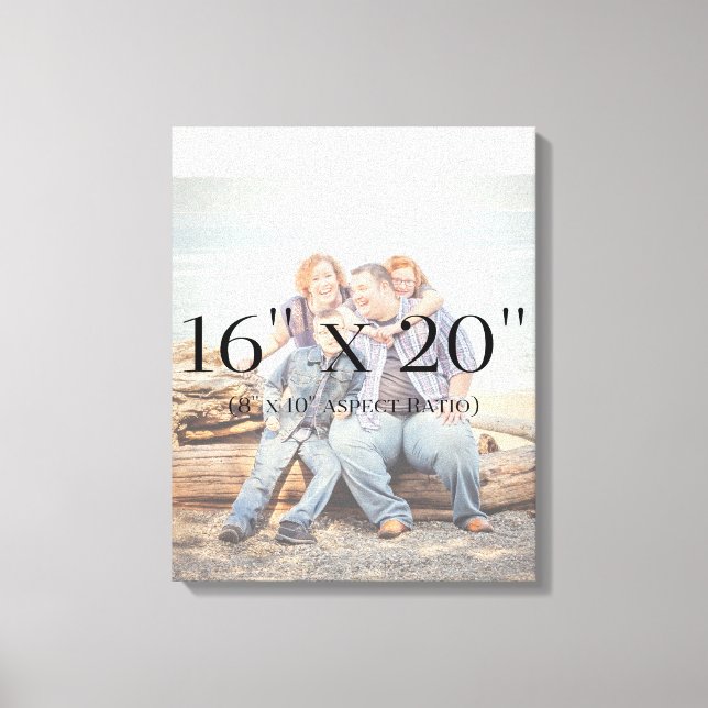Impressão Em Tela Modelo de fotos da família 16x20 (Frente)