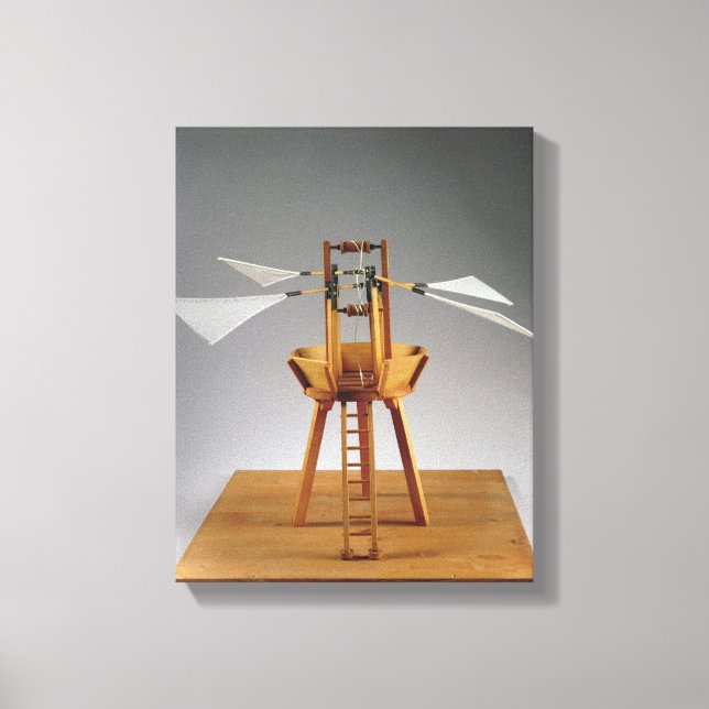 Impressão Em Tela Modelo de reconstrução da design da Vinci (Frente)