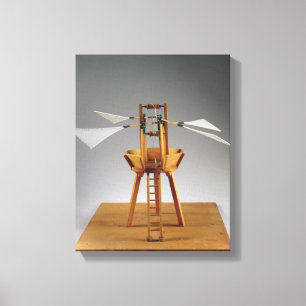 Impressão Em Tela Modelo de reconstrução da design da Vinci