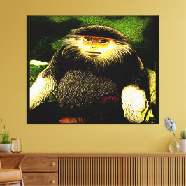 Impressão Em Tela Modelos de primatas: Documento de mancha vermelha