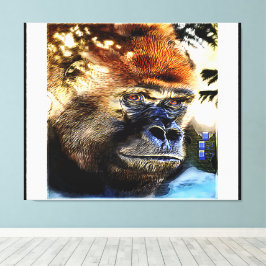 Impressão Em Tela Modelos Primatas: excelente Gorilla 01-01