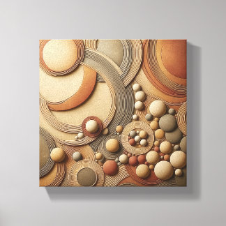 Impressão Em Tela Modern 3D Abstract Geometric Art - Layered Concent