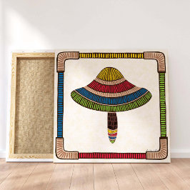 Impressão Em Tela Modern Abstract Mushroom