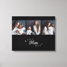 Impressão Em Tela Modern Best Mom Ever Elegant Script Black 3 Photo