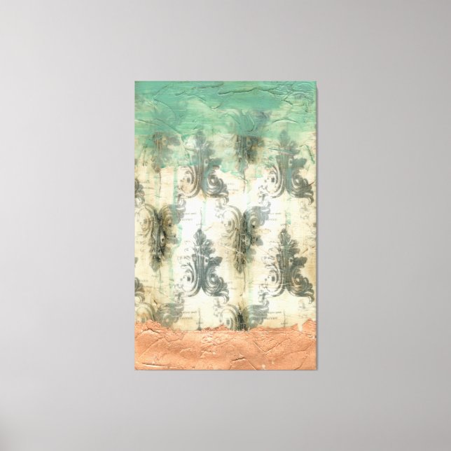 Impressão Em Tela Modern Fleur De Lis Design (Frente)