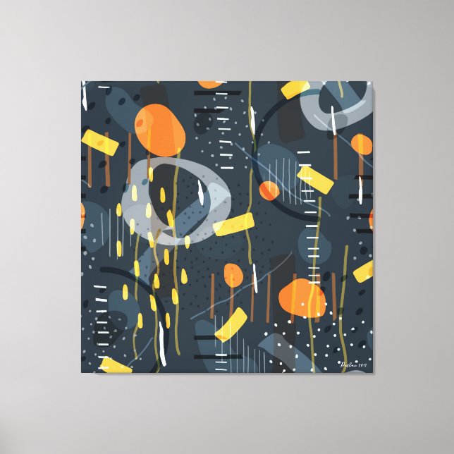 Impressão Em Tela Modern Geométrico Composition Abstrato Art (Frente)