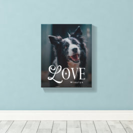 Impressão Em Tela Modern Love Custom Dog Pets Photo Monogram