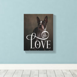 Impressão Em Tela Modern Love Custom Dog Pets Photo Monogram