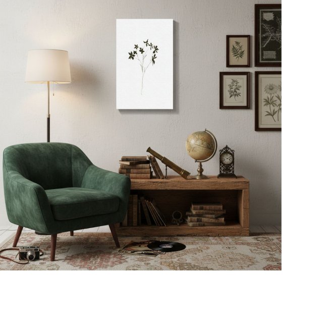 Impressão Em Tela Modern minimalist elegant line drawing flowers (Criador carregado)