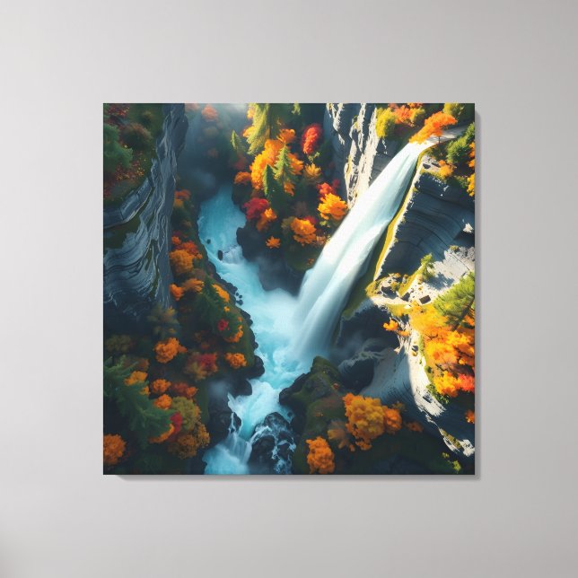 Impressão Em Tela Modern Navy & Gold Abstract Mountain Peak – Luxury (Frente)