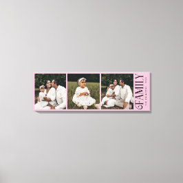 Impressão Em Tela Modern Script Family Custom 3 Photos Name 