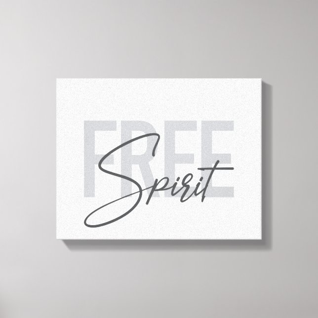 Impressão Em Tela Modern, simple, cool typography of Free Spirit (Frente)