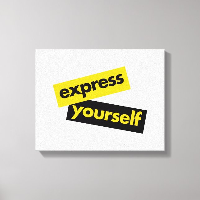 Impressão Em Tela Modern, vibrant, bold graphic of Express Yourself (Frente)