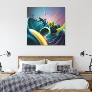 Impressão Em Tela Moderna Abstrato de Arte-Burst de Energia Infinita