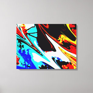 Impressão Em Tela Moderno abstrato colorido das belas artes das