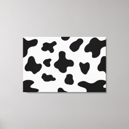Impressão Em Tela Moderno Abstrato País Preto e Branco Manchas de Va