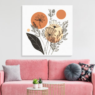 Impressão Em Tela Moderno Boho Botânico Envoltório de Tela da Galeri