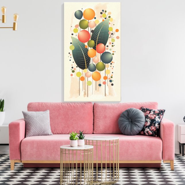 Impressão Em Tela Moderno Boho e Geométrico (Insitu(Sala de estar))