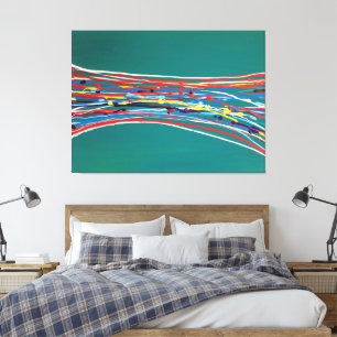 Impressão Em Tela Moderno Contemporâneo de Arte Verde abstrato