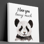 Impressão Em Tela Moderno Eu Te Amo Muito Panda Preta E Branca<br><div class="desc">Nossa coleção inclui uma variedade de produtos que fazem presentes incríveis e pensativos. De travesseiros decorativos aconchegantes a sacos de na moda, você pode espalhar o amor com esses pandas deliciosos aonde quer que vá. O design minimalista adiciona um toque de sofisticação aos seus acessórios enquanto transmite uma mensagem doce....</div>