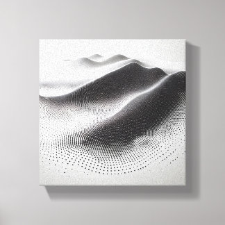 Impressão Em Tela Moderno Minimalista Abstrato Pontilhado Paisagem -