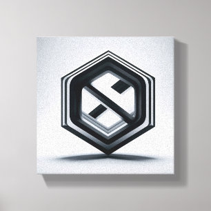 Impressão Em Tela Moderno Minimalista Arte 3D Hexágono - Geométrico 