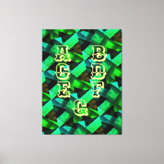 Impressão Em Tela Moderno-NEGRO-VERDE-AZUL-AMARELO-BONITO