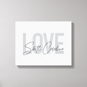 Impressão Em Tela Moderno, simples, legal design Love Carolina do Su