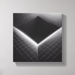 Impressão Em Tela Moderno Void Abstrato Minimalista em Grid - Wirefr