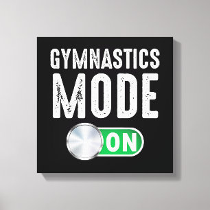 Impressão Em Tela Modo Ginástica Ativado Treinador Atleta de Ginásti