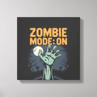 Impressão Em Tela Modo Zumbi Ativado Camiseta Assustadora de Hallowe