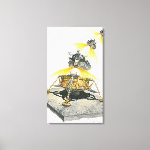 Impressão Em Tela Módulo de Apollo 11 Eagle que descola da lua