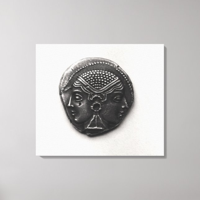 Impressão Em Tela Moedas de Lampsacus com cabeça Janiforme (Frente)