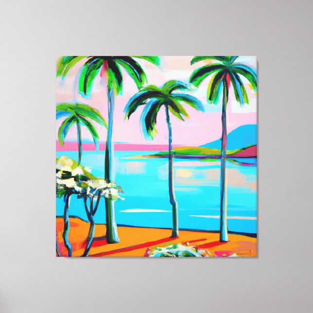 Impressão Em Tela Mokuauia (ilha de cabra) vista Oahu art (Frente)