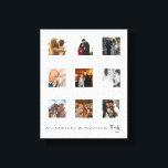 Impressão Em Tela Moldura de Colagem de Fotos de Aniversário Persona<br><div class="desc">Celebre a sua história de amor com a nossa moldura personalizada de colagem de fotos de aniversário.</div>